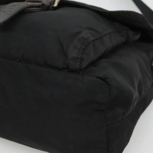 PRADA Shoulder Bag Nylon Black Silver - Picture 8 of 15